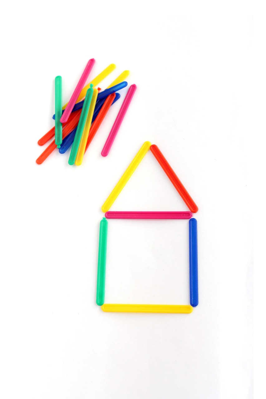 counting sticks, sticks, school, colored sticks, house, lesson account, the balance